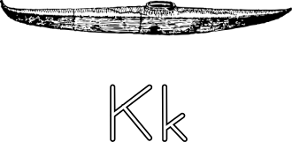 Letra K de Kayak para colorear Icon sets