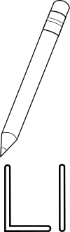 Letra L de lÃ¡piz para colorear Icon sets