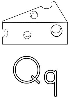 Letra Q de Queso para colorear Icon sets