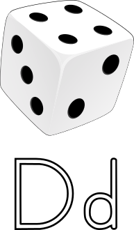 Letra D de dado Icon sets