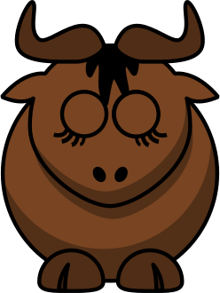 Cartoon Gnu Sleeps Icon sets