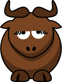 Cartoon Gnu is Disappoint Icon sets