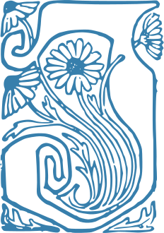 Initial I with flowers Icon sets